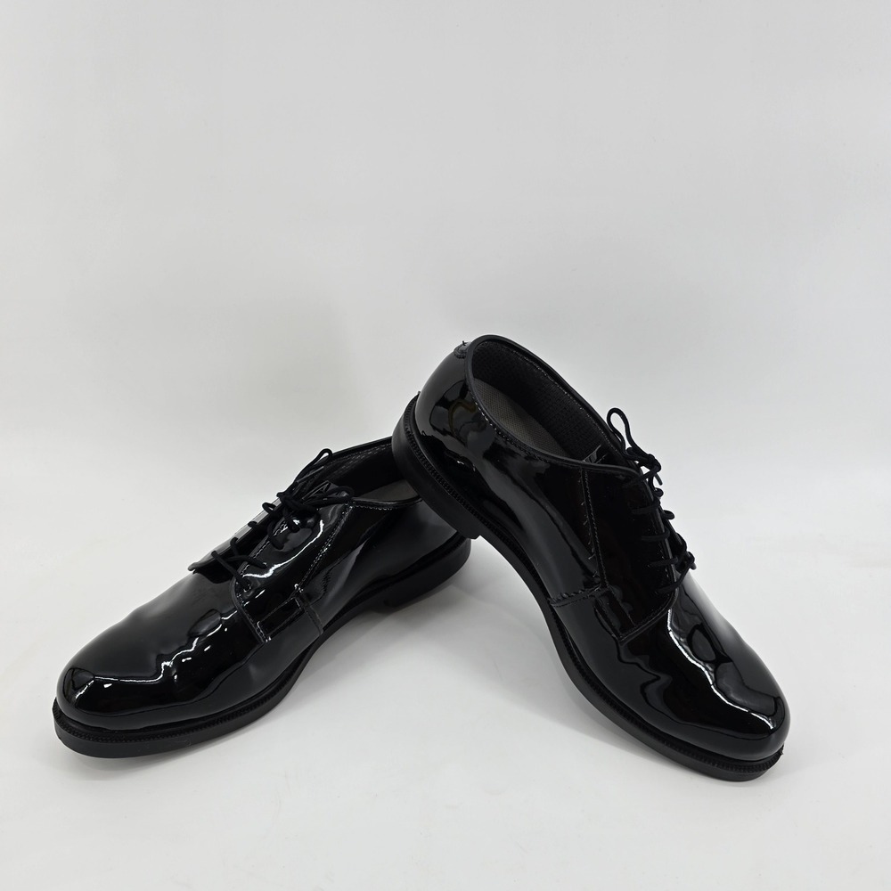 Bates Oxford Shoes Mens High Gloss Uniform Dress Black 9.5 E